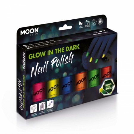 Glow in The Dark neglelakk, 6 stk boxset