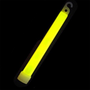Glow stick, 15 cm, høy intensitet, gul