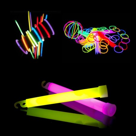 50 stk glow sticks + 200 stk glow armbånd